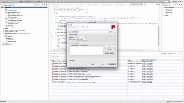 Create a Google Web Toolkit (GWT) Project in Eclipse Part 1 смотреть онлайн