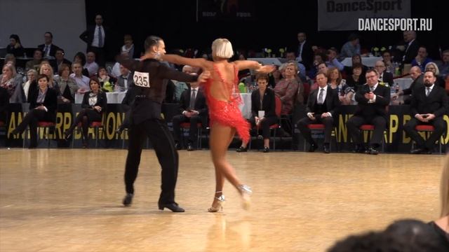 Anton Aldaev - Natalia Polukhina RUS, Cha-Cha-Cha | 2019 Antwerp Diamond Cup смотреть онлайн