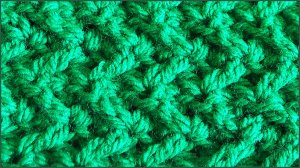 Волнистый коврик крючком. Узор зигзаг крючком. Вязание коврика крючком.