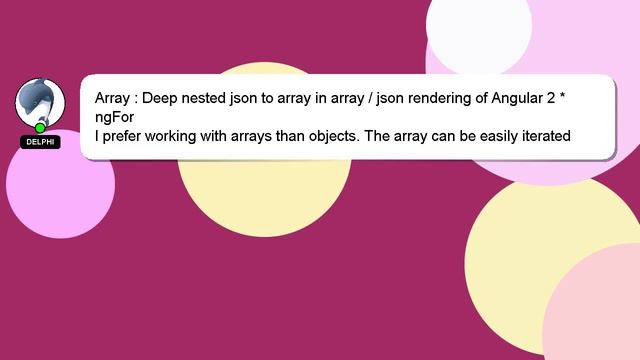 Array : Deep nested json to array in array / json rendering of Angular 2 *ngFor смотреть онлайн