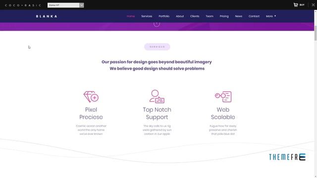 Blanka - One Page WordPress Theme Hammurabi Dudley смотреть онлайн