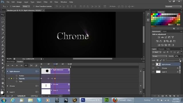 Adobe Photoshop CS6 Timeline Animation Project - Shimmering Light смотреть онлайн