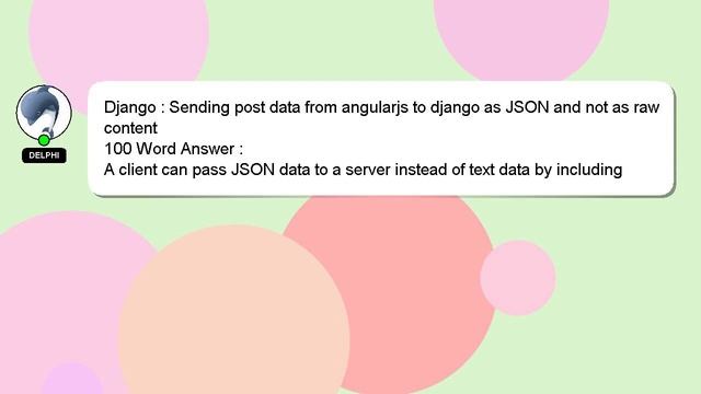 Django : Sending post data from angularjs to django as JSON and not as raw content смотреть онлайн