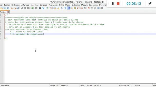 ?️TP n°0 (1/4): Règles de base pour écrire un programme sous JAVA смотреть онлайн