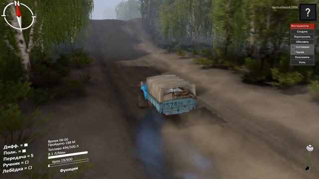 Обзор мода ЗИЛ 130 4х4 для Spintires смотреть онлайн