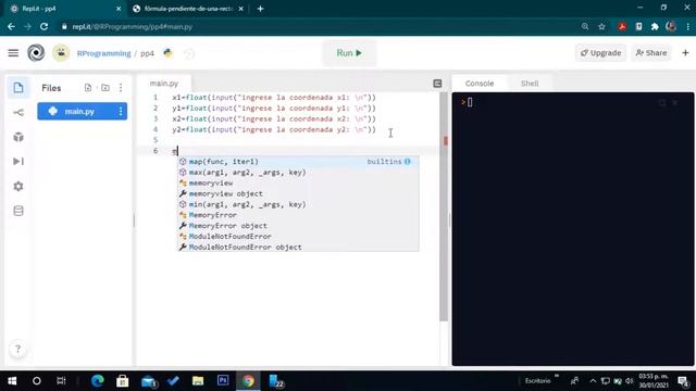 Python Problemas: "Pendiente entre 2 Puntos" смотреть онлайн
