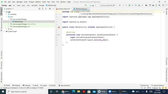 Exploring Android Studio | Running the First App Hello World смотреть онлайн