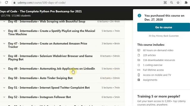 Course Review 100 Days of Code - The Complete Python By Angela Yu | Udemy смотреть онлайн