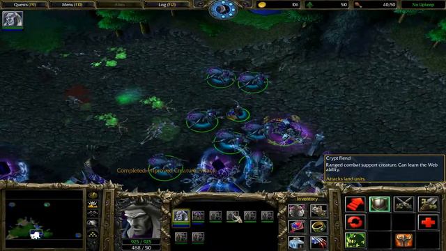 Warcraft 3 RoC Hard - Undead 4 - Key of the Three Moons (Rush) смотреть онлайн