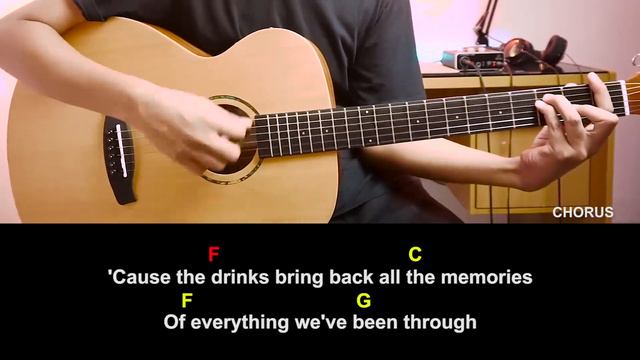 Memories - Maroon 5 | EASY Guitar Tutorial with Chords / Lyrics смотреть онлайн