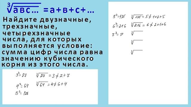 Кубический корень из числа смотреть онлайн