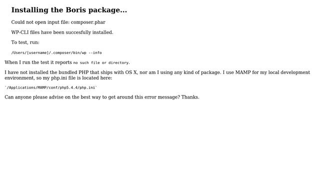 Wordpress: Why can't the WP-CLI installer find my php.ini? смотреть онлайн