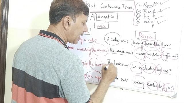 Active/Passive Voice - Past Continuous Affirmative Tense смотреть онлайн