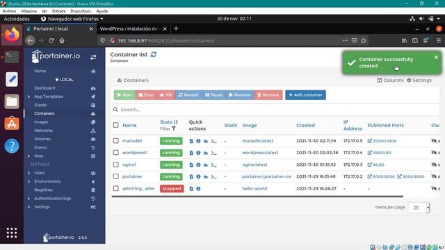 Instalar Docker y Portainer para administrar contenedores WordPress, MariaDB y Nginx смотреть онлайн