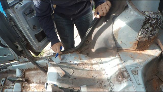 Замена порогов и заднего лонжерона , ремонт днища на ВАЗ 2109 - 2115 смотреть онлайн