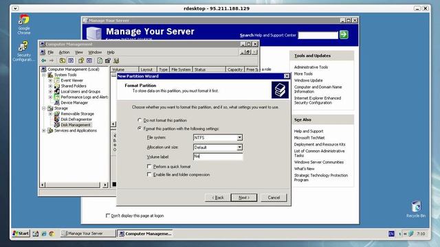 Форматирование не размеченной области диска в Windows. смотреть онлайн