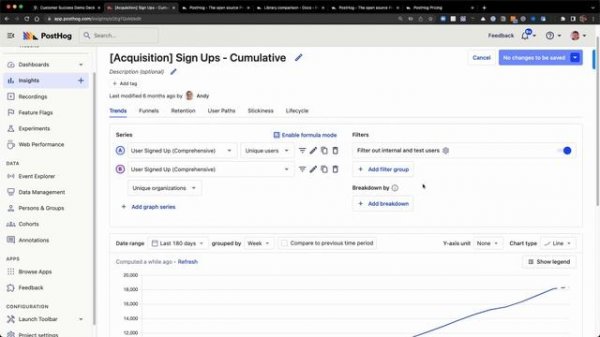 PostHog demo - product analytics, session recording, feature flags, a/b testing + more
