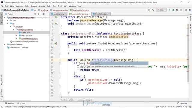 The Java Design Patterns Course--4 Challenge Solution Chain of Responsibility смотреть онлайн