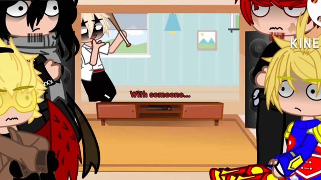 Pro heroes react to I hear your heart beat, to the beat of the drum || смотреть онлайн