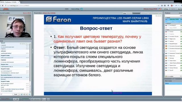 Feron вебинар: "Преимущества новых LED ламп и организация их продаж" смотреть онлайн