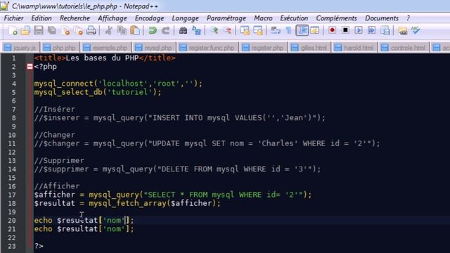 [5/5] My-SQL (et PHP). Partie 5: Afficher des données de la base de données. смотреть онлайн