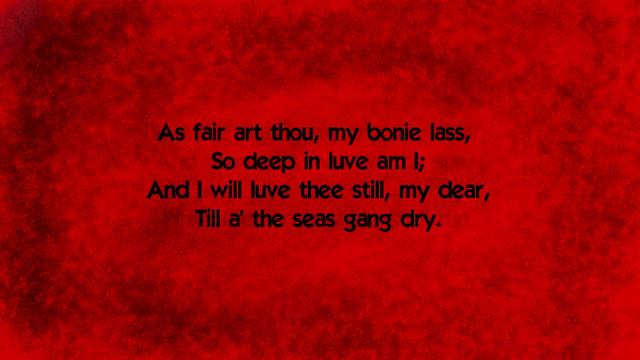 A Red Red Rose By Robert Burns (music + Lyrics)