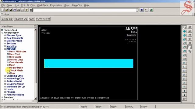 Analysis of Beam Subjected to Triangular Loading #Ansys APDL смотреть онлайн