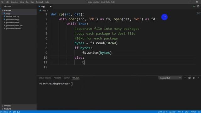 Build a copy file program by your own without importing any module in Python смотреть онлайн