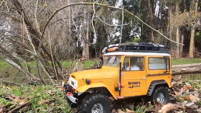 1/10 SCALE FMS FJ40 ON TRAIL, NEW YEAH 70MM BIG BORE SHOCKS, RED SOFT SPRING 50WT OIL,