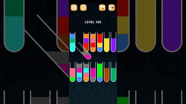 Color Sort Puzzle Level 105 Walkthrough Solution iOS/Android смотреть онлайн