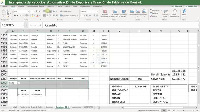 Microsoft Excel Avanzado de 0 a 100 - Sesión 9 Funciones de Base de Datos смотреть онлайн