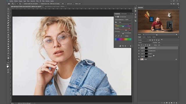 Elimina reflejos SUPER FÁCIL en photoshop! смотреть онлайн