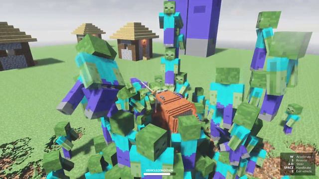 Mining Mech Robot vs 100 Realistic Minecraft ZOMBIES in TEARDOWN смотреть онлайн