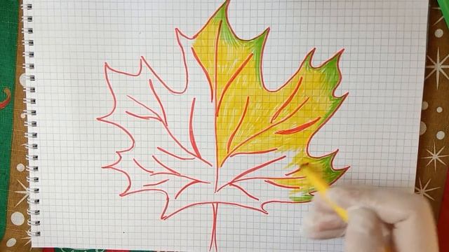 Как нарисовать осенний кленовый листочек смотреть онлайн