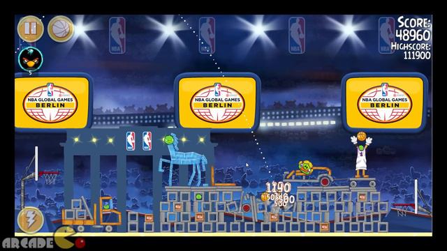 Angry Birds Seasons: NBA HAM Dunk Level 1-11 Walkthrough 3 Star смотреть онлайн