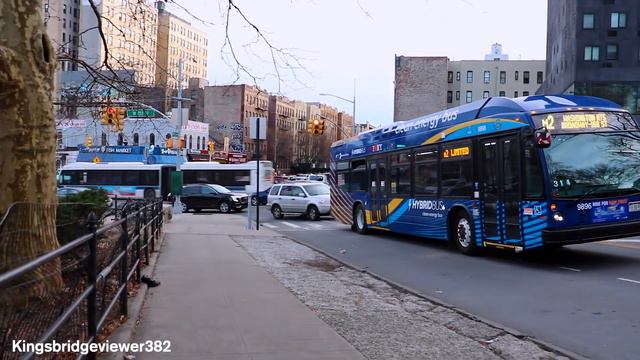MTA New York City Bus: 2021 Nova Bus LFS HEV 9896 on the M2 Limited Bus. смотреть онлайн
