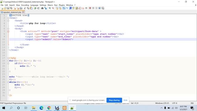 Web Development with oop php class day11 (php dynamic for loop) смотреть онлайн