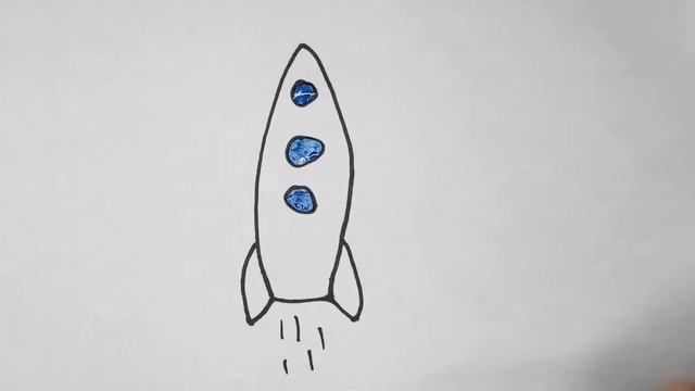 Bolalar uchun raketa rasm chizish / Drawing a rocket for children / Рисуем ракету для детей смотреть онлайн