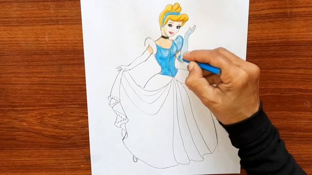 HOW TO DRAW CINDERELLA FULL BODY STEP BY STEP EASY / CINDERELLA FULL BODY DRAWING смотреть онлайн