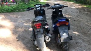 Yamaha bws100 и SYM crox сравнение