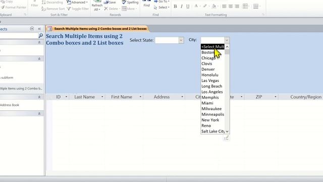 Search Multiple Items Using Combo box and List box Part 2 смотреть онлайн