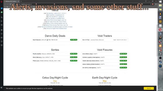 Usefull site (tracker) that many warframe players use and recommend. смотреть онлайн