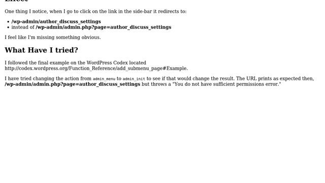 Wordpress: Odd behaviour with submenu link creation смотреть онлайн