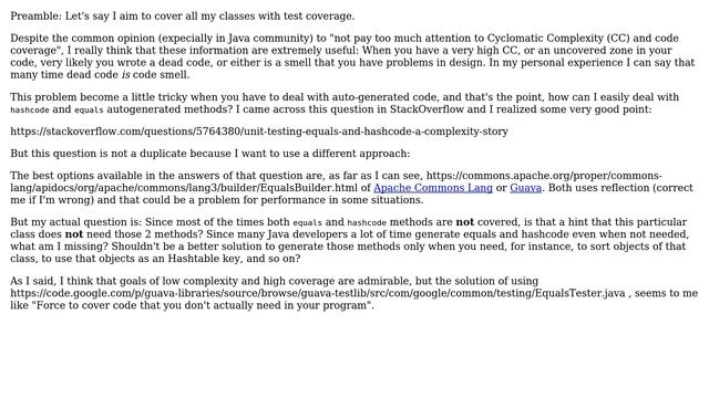 Software Engineering: equals and hashcode methods autogenerated, is it always a good practice? смотреть онлайн