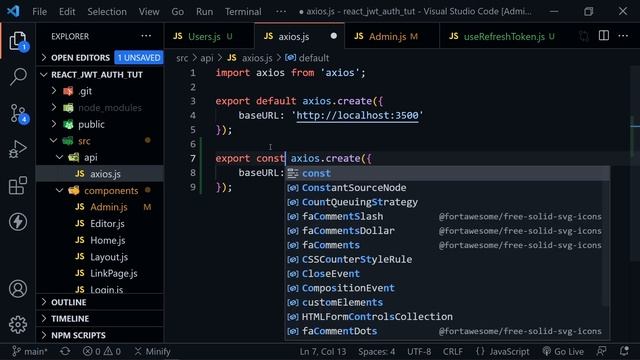 React Login Authentication with JWT Access, Refresh Tokens, Cookies and Axios смотреть онлайн