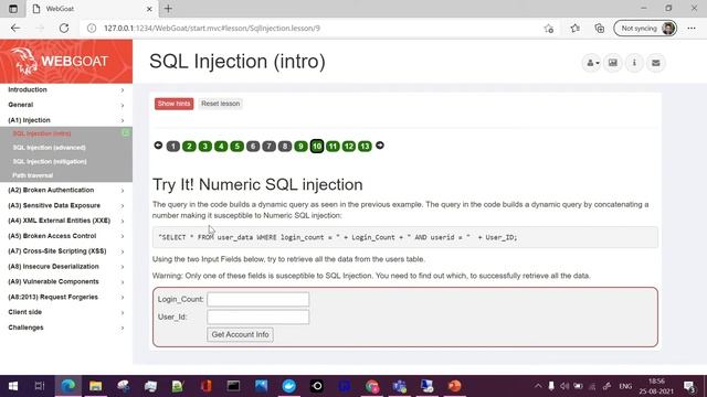SQL Injection Part 2 | Attack Demo using WebGoat смотреть онлайн