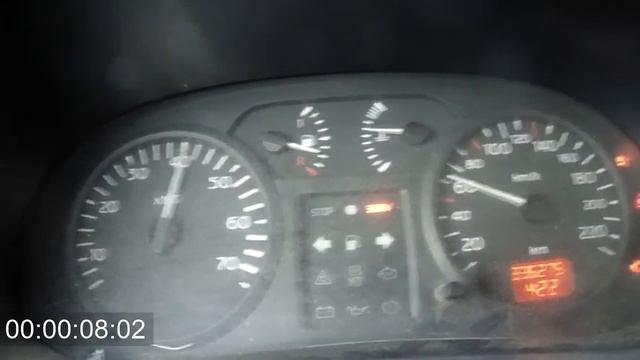 Renault Clio II 1.2PB 58KM przyspieszenie 0-100km/h (Clio acceleration, разгон 0-100км / ч) смотреть онлайн