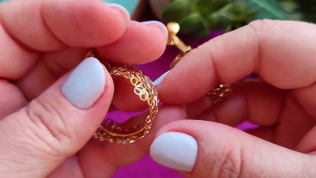 КЛИПСЫ НА ВИНТАХ, АЖУРНЫЕ КОЛЬЦА В ЦВЕТАХ, ВИНТАЖ смотреть онлайн