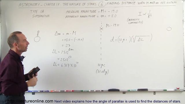 Astronomy - Ch. 17: The Nature of Stars (6 of 37) Distance=? given Absolute & Apparent Magnitude смотреть онлайн