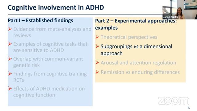 Chapter 4 Cognitive Involvement In ADHD